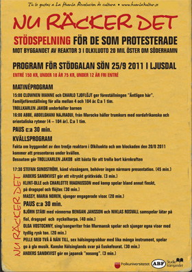Nu Räcker Det 25 sept. 2011 Program