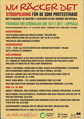 Nu Räcker Det 19 nov. 2011 Program