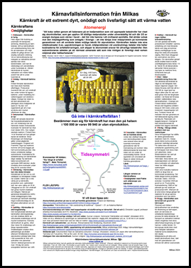 Kärnbränslekedjan med Kärnavfallsinformation från Milkas december 2024 på sid. 2