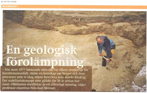 Fig. 1. Klipp ur Ny Tid (Nr 4, 25.1.2008, sid. 6)